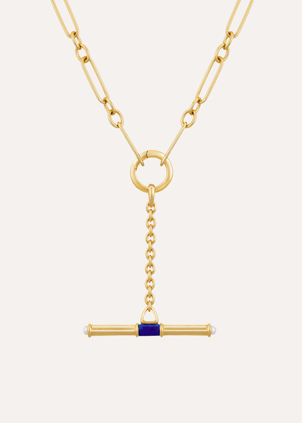 Dinny Hall Lapis Lariat T-Bar Necklace