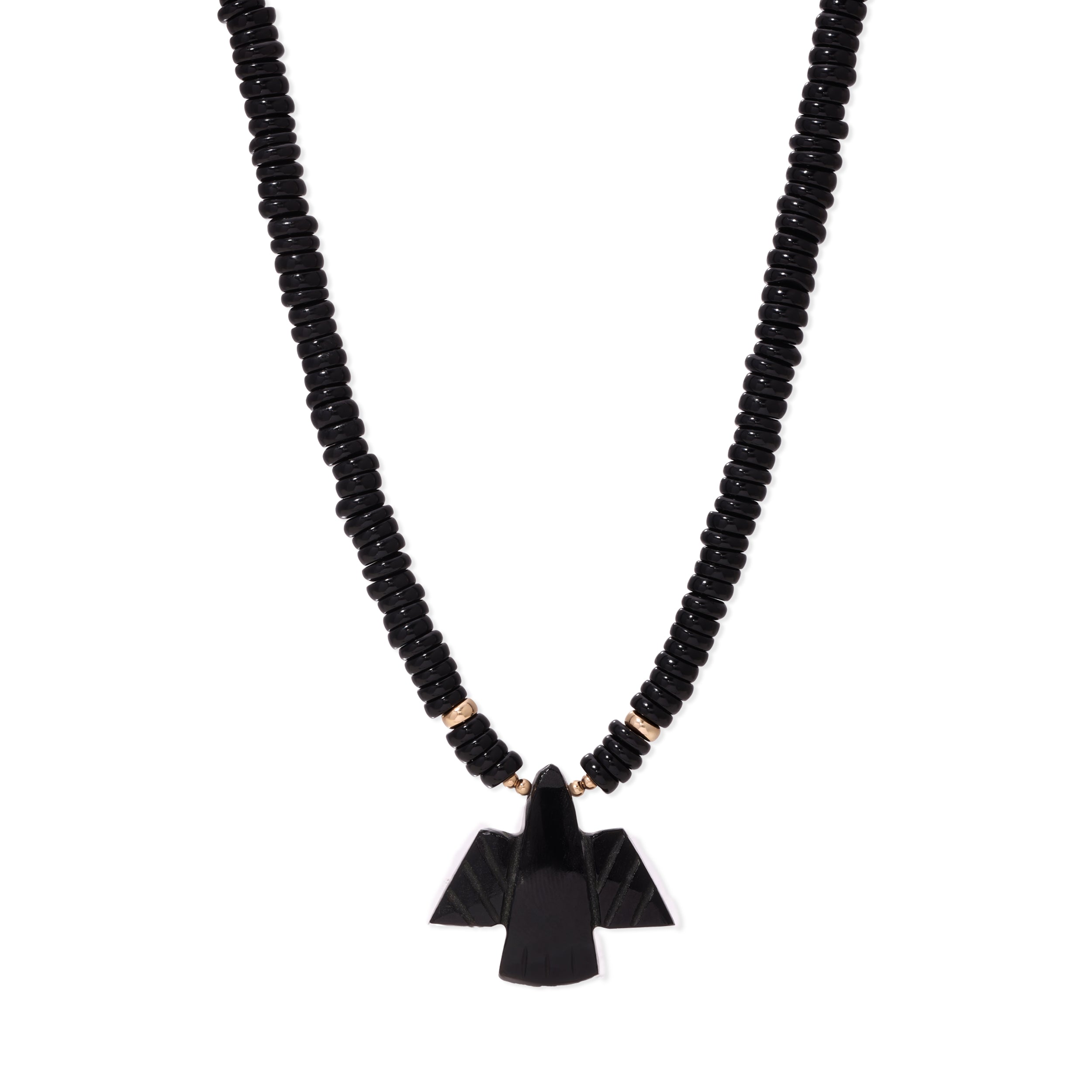 Jacquie Aiche Onyx Thunderbird Beaded Necklace
