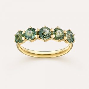 Dinny Hall Elyhara Green Sapphire Five Stone Ring