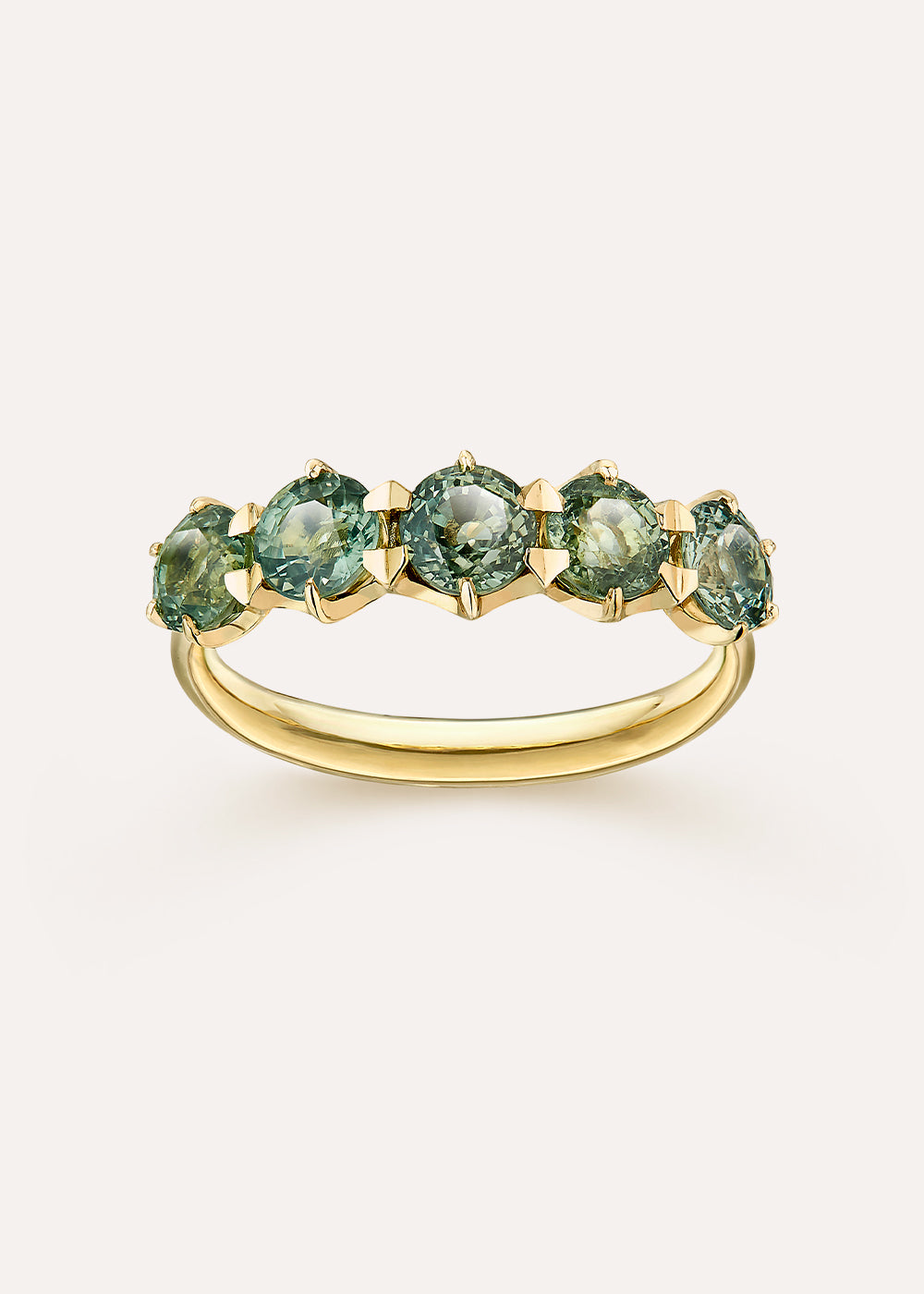 Dinny Hall Elyhara Green Sapphire Five Stone Ring