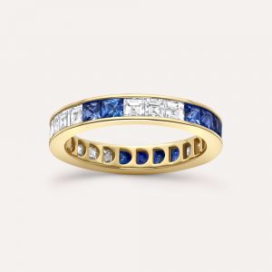 Dinny Hall Brightside Blue Sapphire & Diamond Eternity Ring