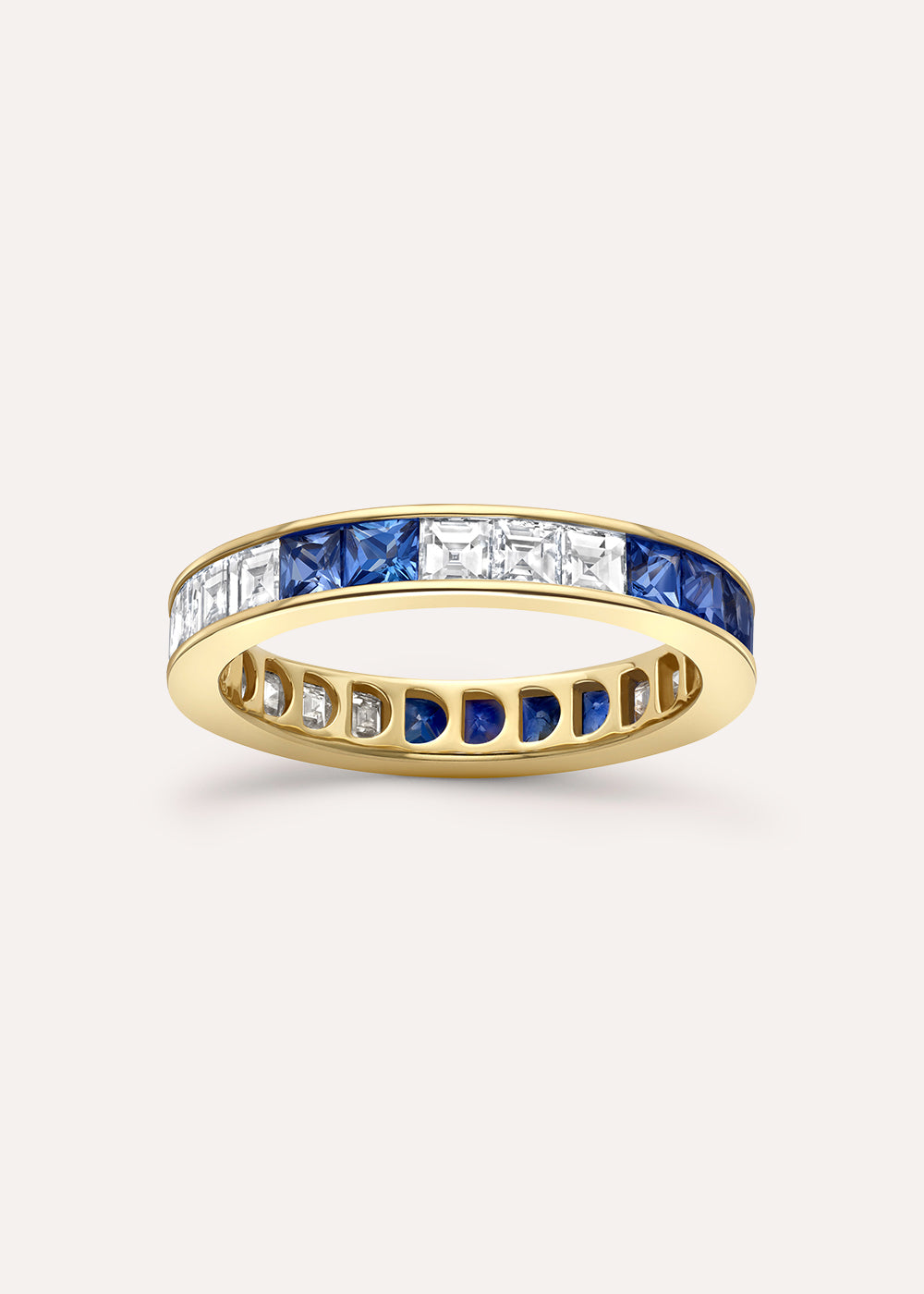 Dinny Hall Brightside Blue Sapphire & Diamond Eternity Ring
