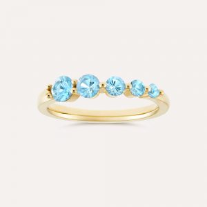 Dinny Hall Shuga Graduated Swiss Blue Topaz Ring