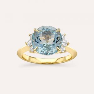 Dinny Hall Krista Aquamarine & Diamond Ring