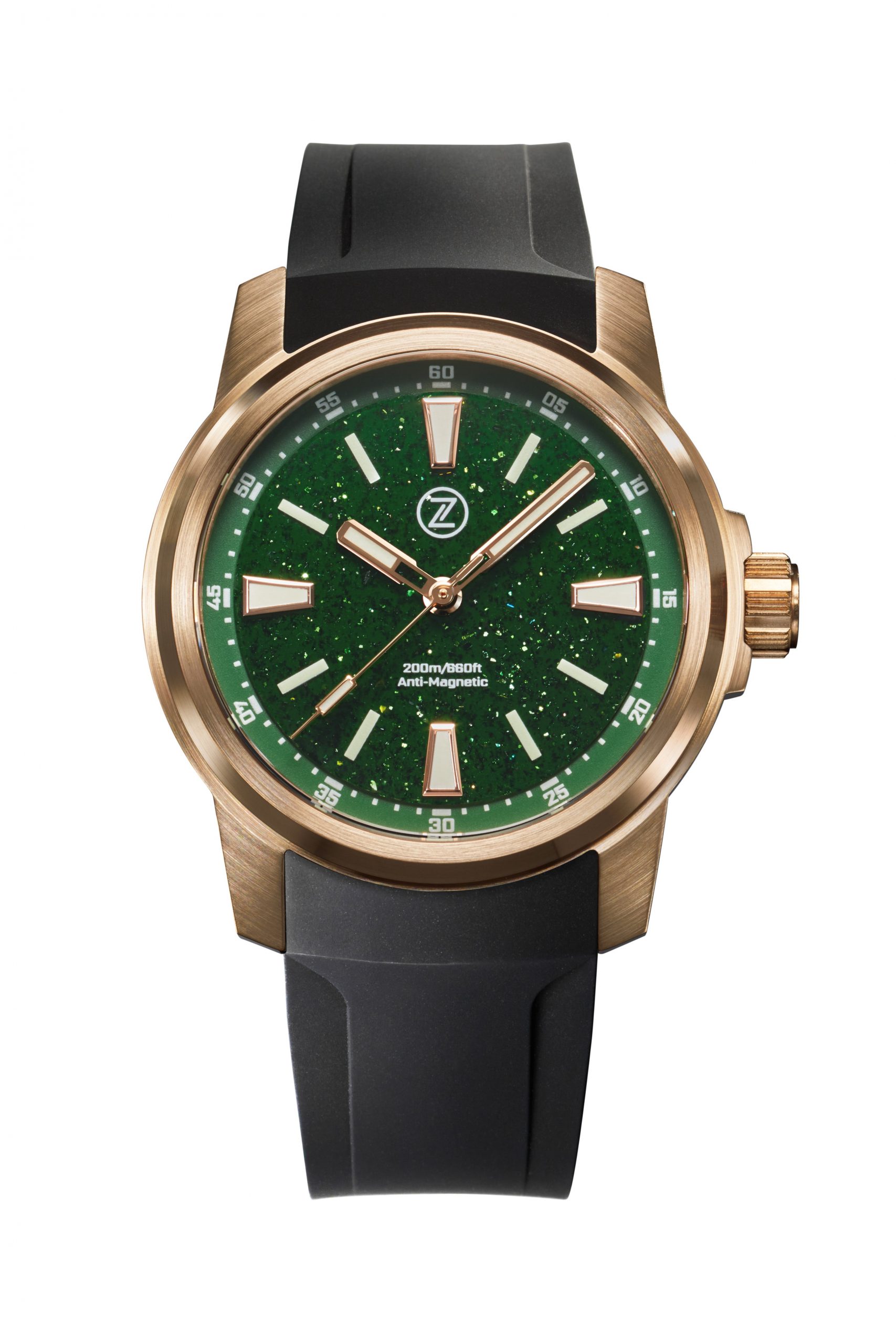 Zelos Aurora Field 38mm Br 'Green Aventurine'