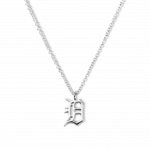 Shinola Detroit "D" Charm Necklace - Sterling Silver