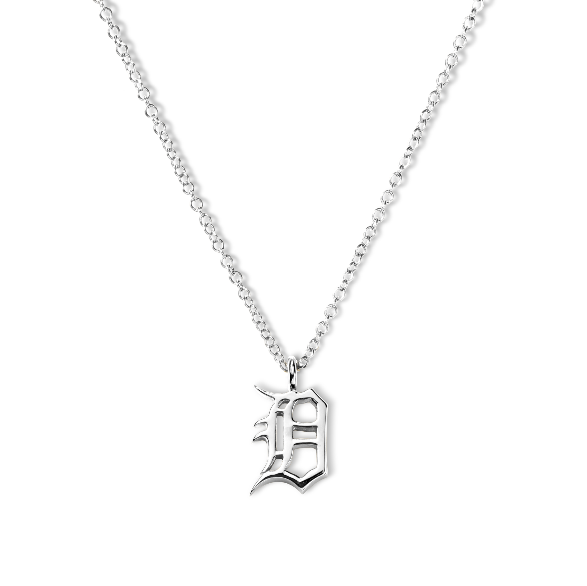 Shinola Detroit "D" Charm Necklace - Sterling Silver
