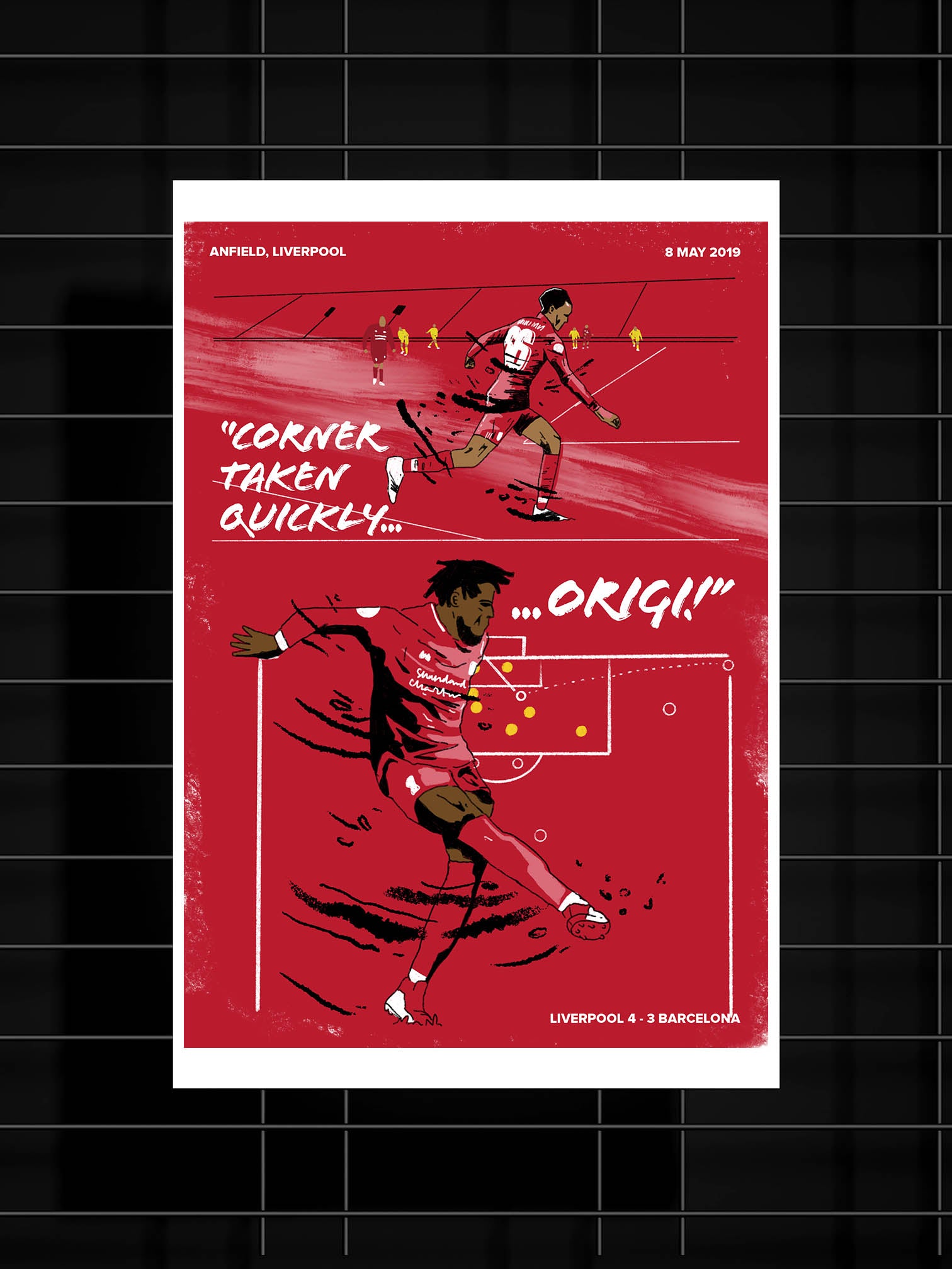 Shop Football Corner Taken Quickly - Poster