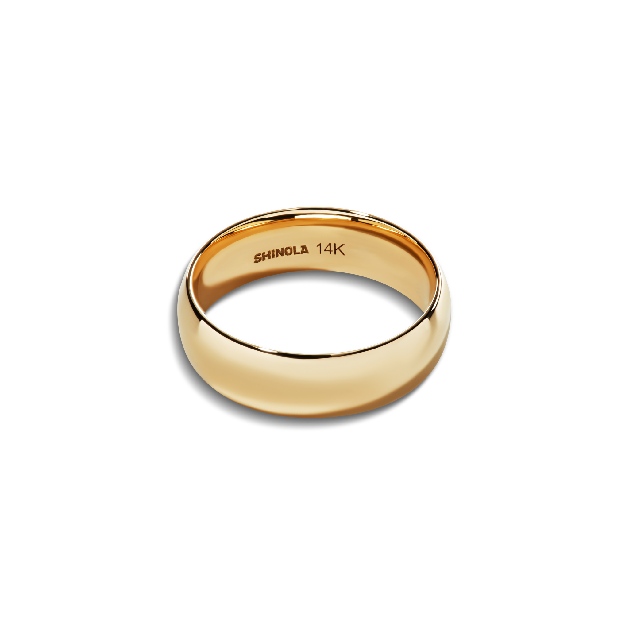 Shinola 6mm Round Yellow Gold Band