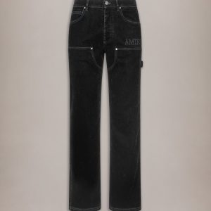 Amiri FLOCK DENIM CARPENTER JEAN - Black