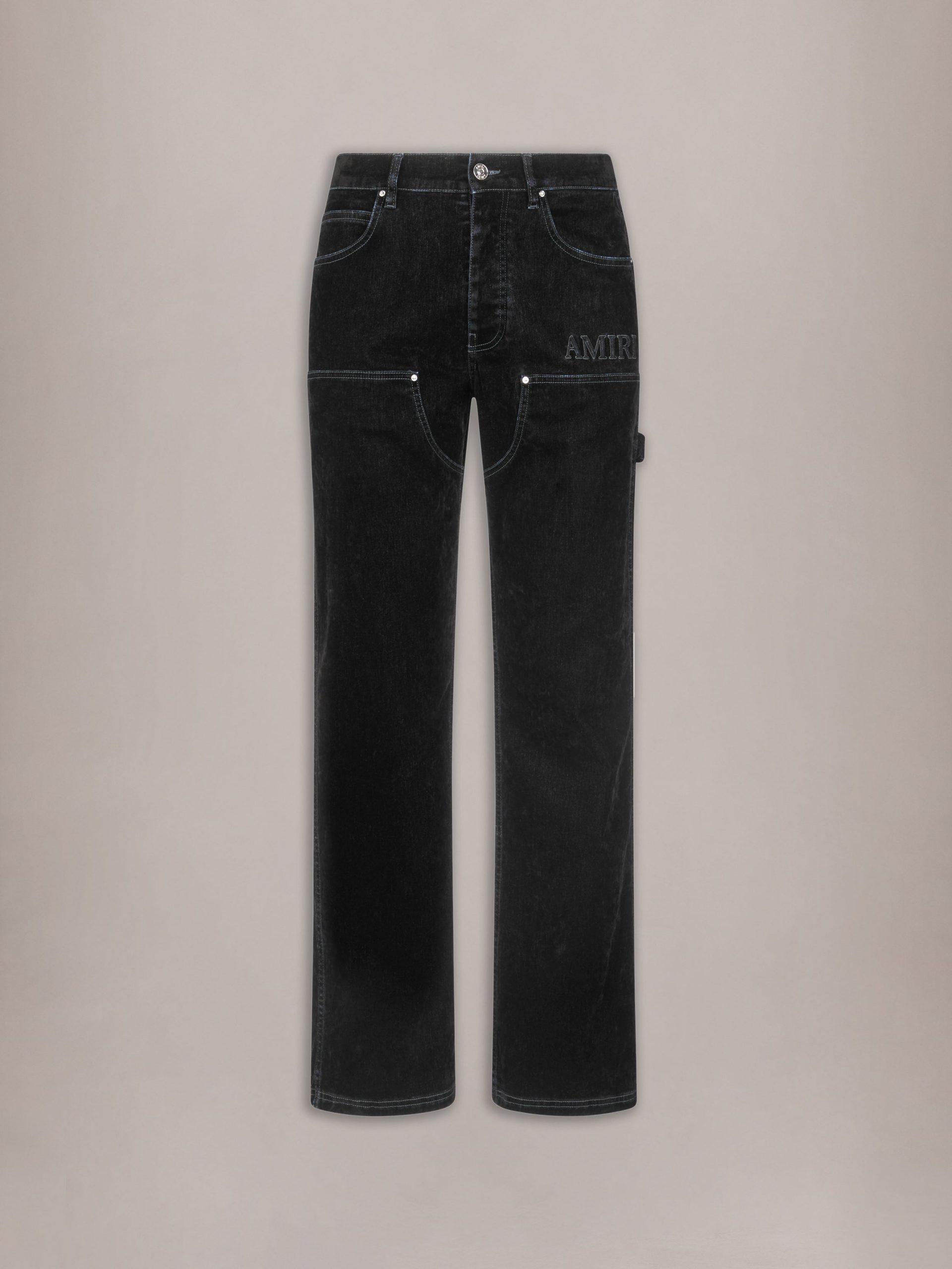 Amiri FLOCK DENIM CARPENTER JEAN - Black