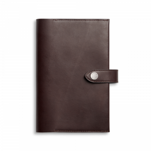 Shinola Medium Snap Journal Cover - Dark Brown Vachetta