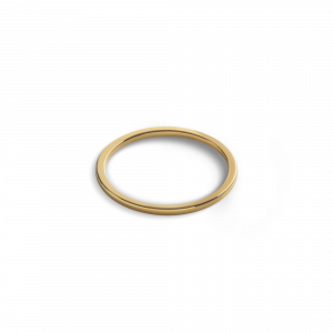 Shinola 1mm Round Yellow Gold Band