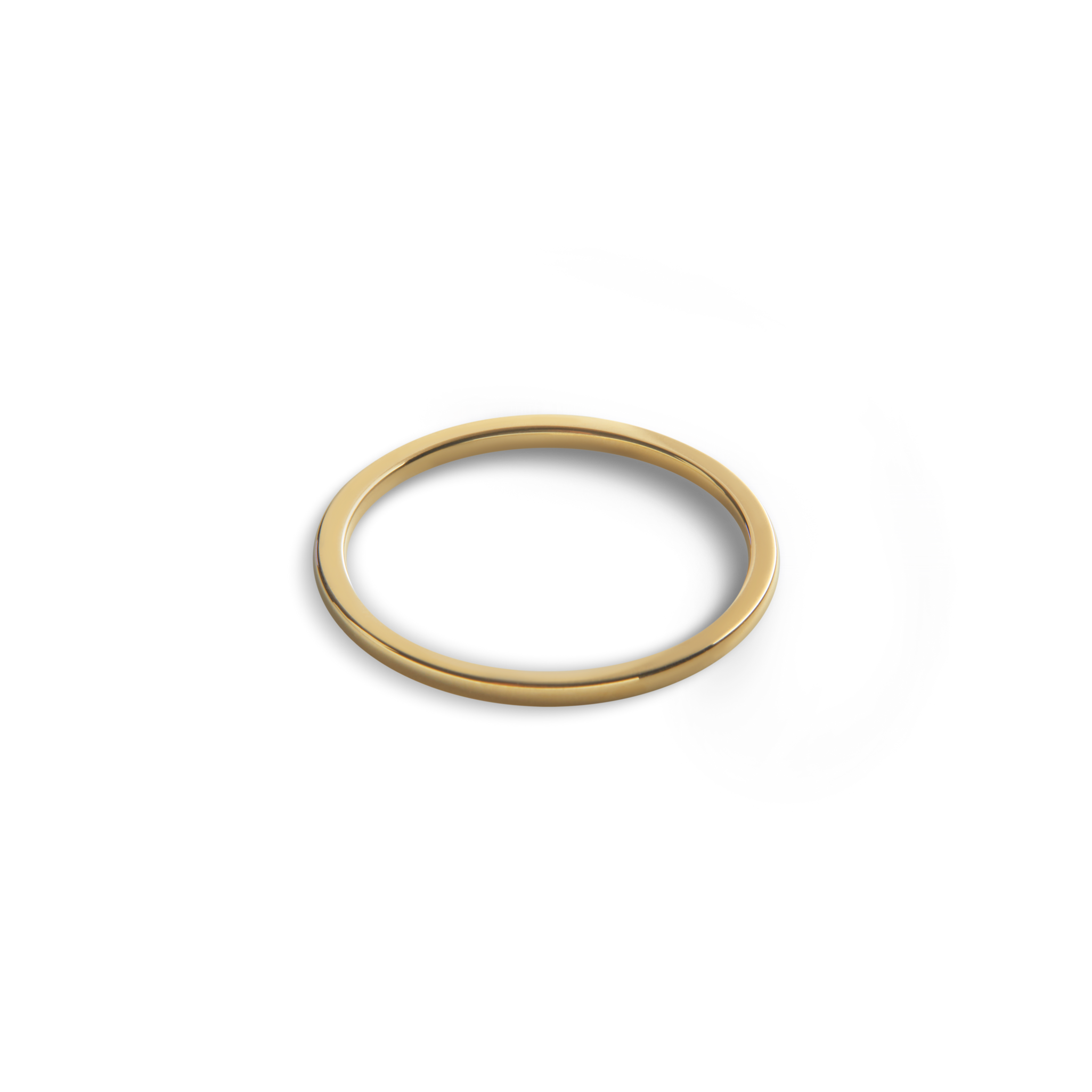 Shinola 1mm Round Yellow Gold Band