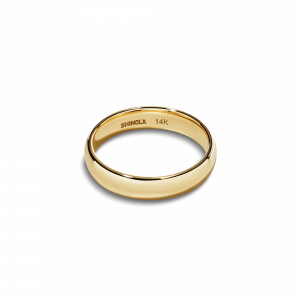 Shinola 4mm Round Yellow Gold Band