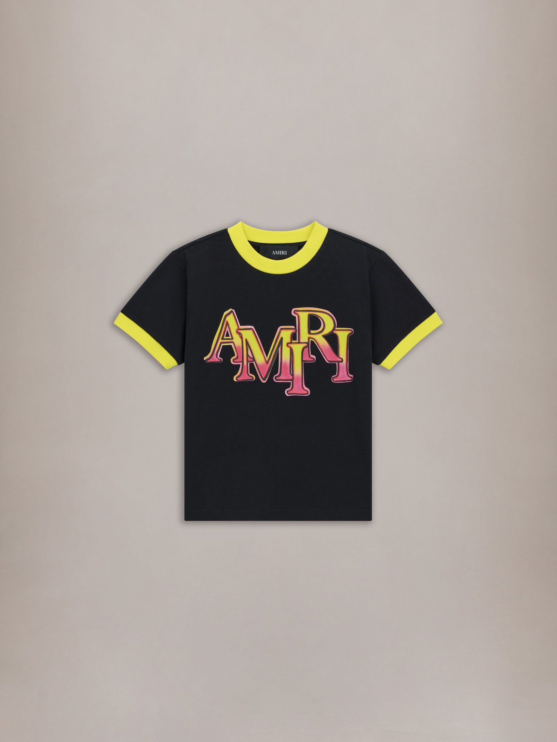 KIDS - KIDS' AMIRI STAGGERED RINGER TEE - Black