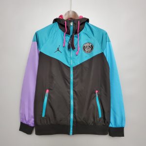 E Jerseys PSG Black & Blue Windbreaker