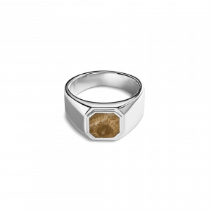 Shinola Octagonal Inlay Signet Ring Petoskey