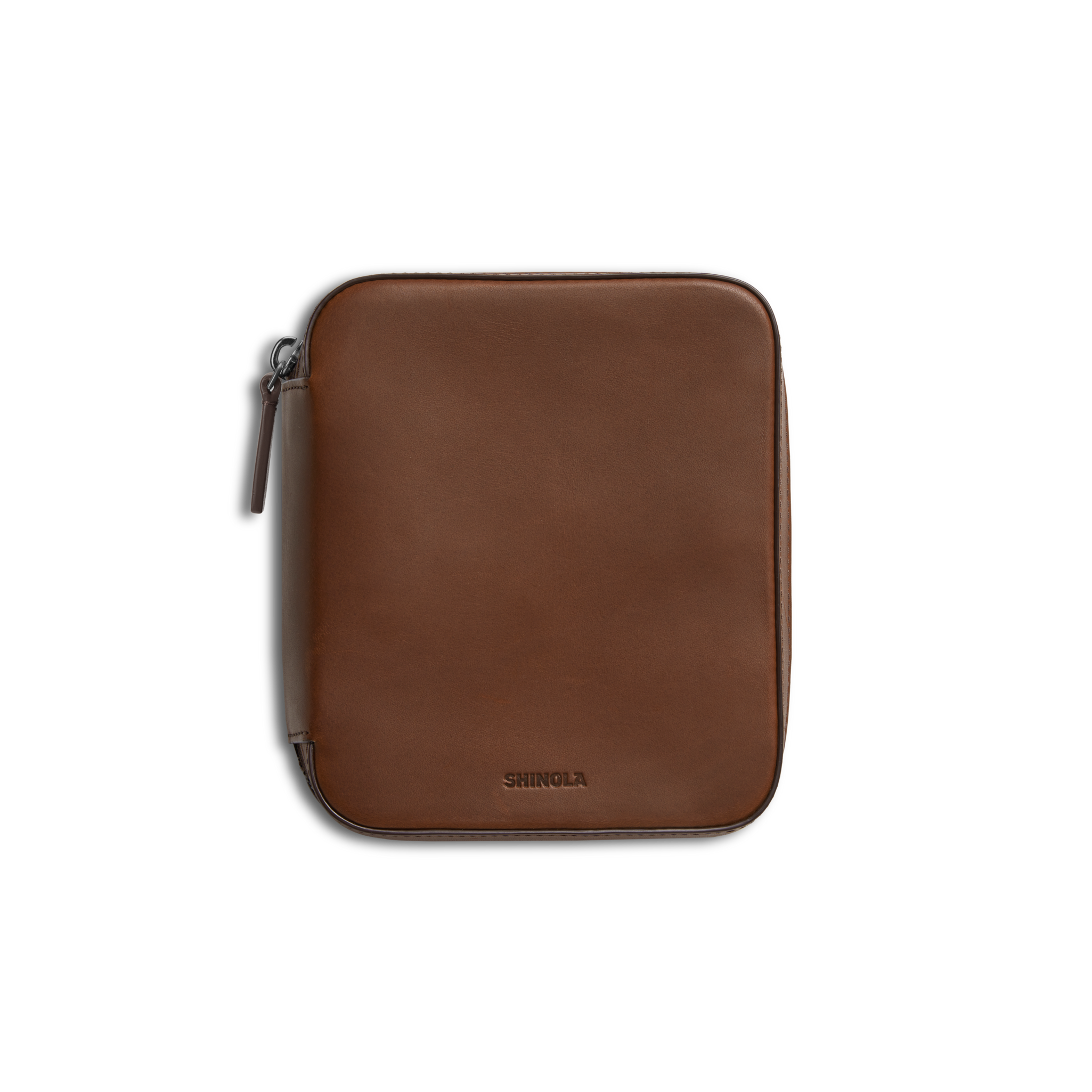 Shinola Four Watch Travel Case - Medium Brown