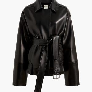 Khaite Alder Jacket in Black Leather