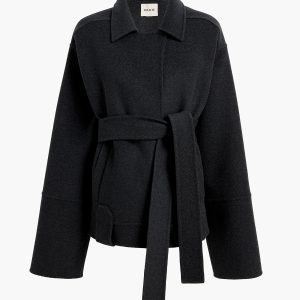 Khaite Alder Jacket in Charcoal Wool
