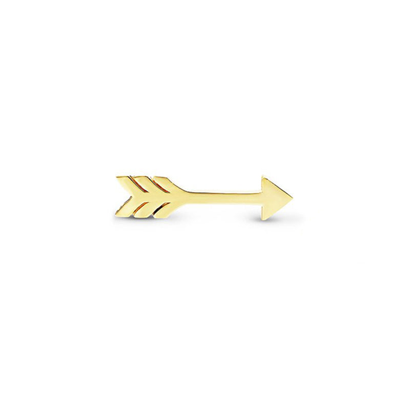 Jennifer Meyer Single Yellow Gold Extra Small Arrow Stud