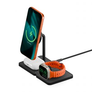 Mous Wireless Charging Stand and Apple Watch Charger - Matte Black