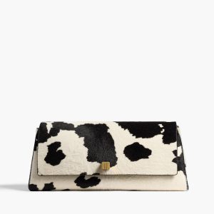 Khaite Audrey Clutch in Cow Print Haircalf