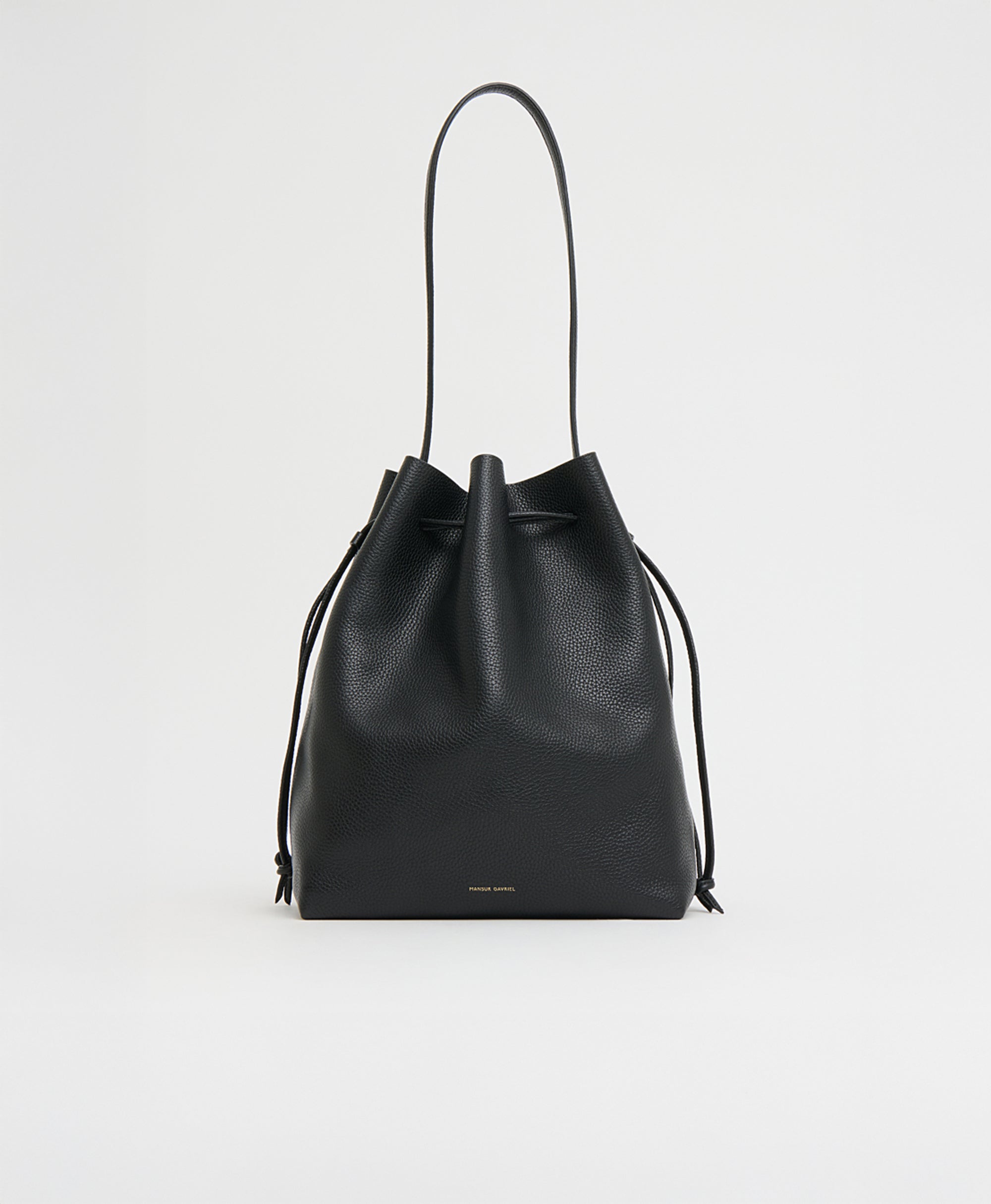 Mansurgavriel Drawstring Cabas - Black