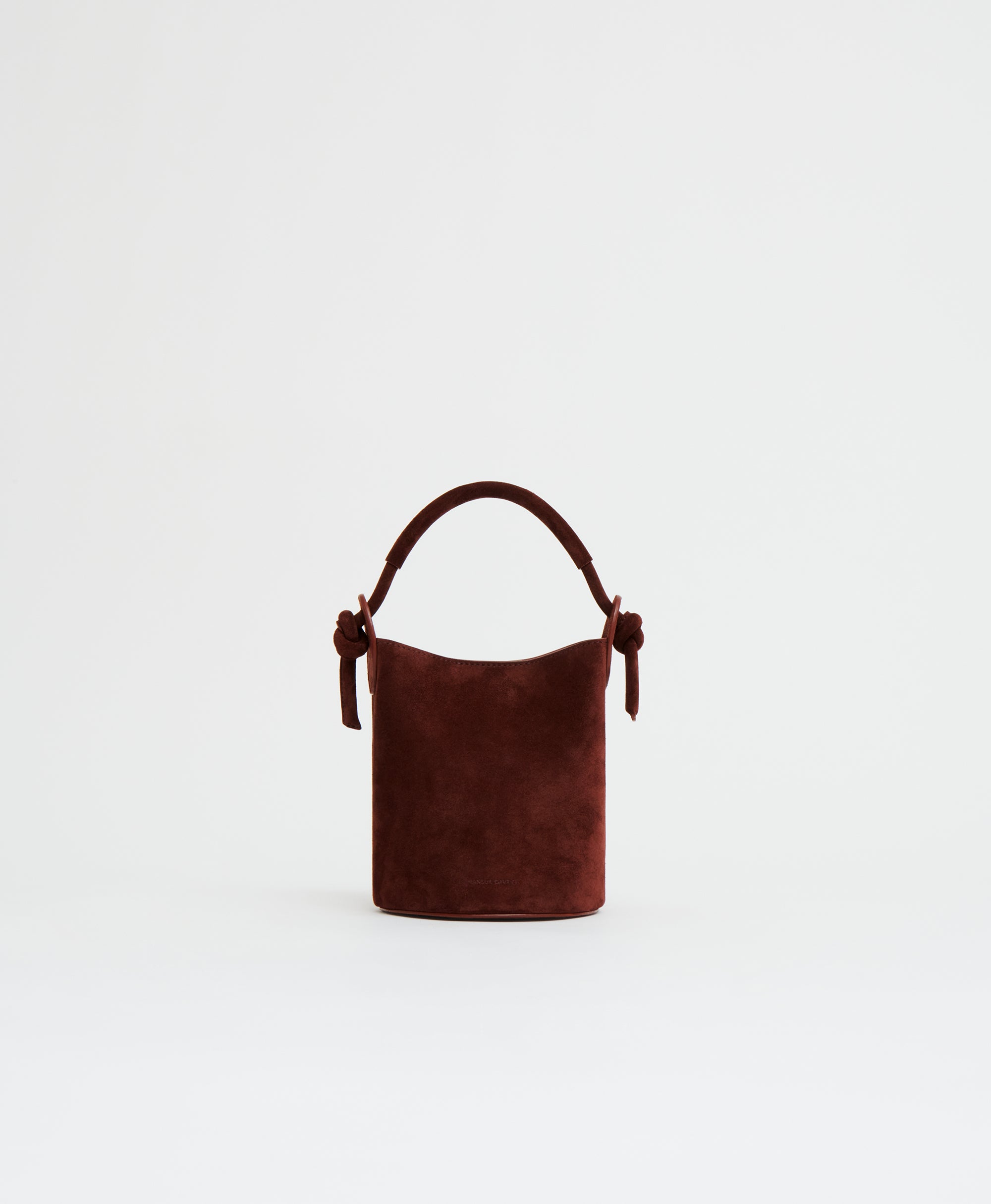 Mansurgavriel Mini Mini Fortuna Bucket - Chocolate Suede