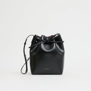 Mansurgavriel Mini Bucket Bag- Spazzolato/Black/Flamma