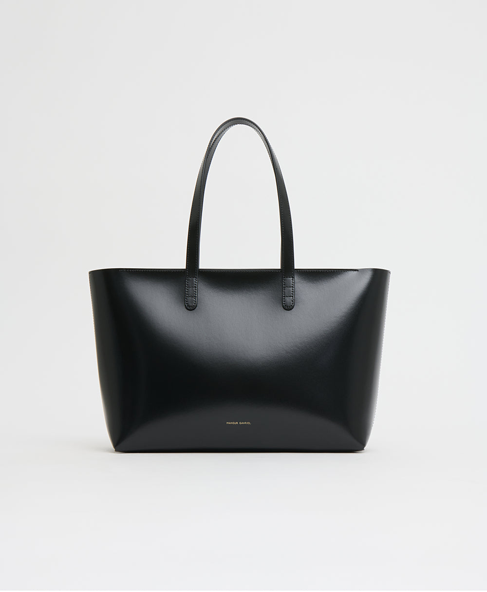 Mansurgavriel Small Zip Tote - Spazzolato/Black/Flamma