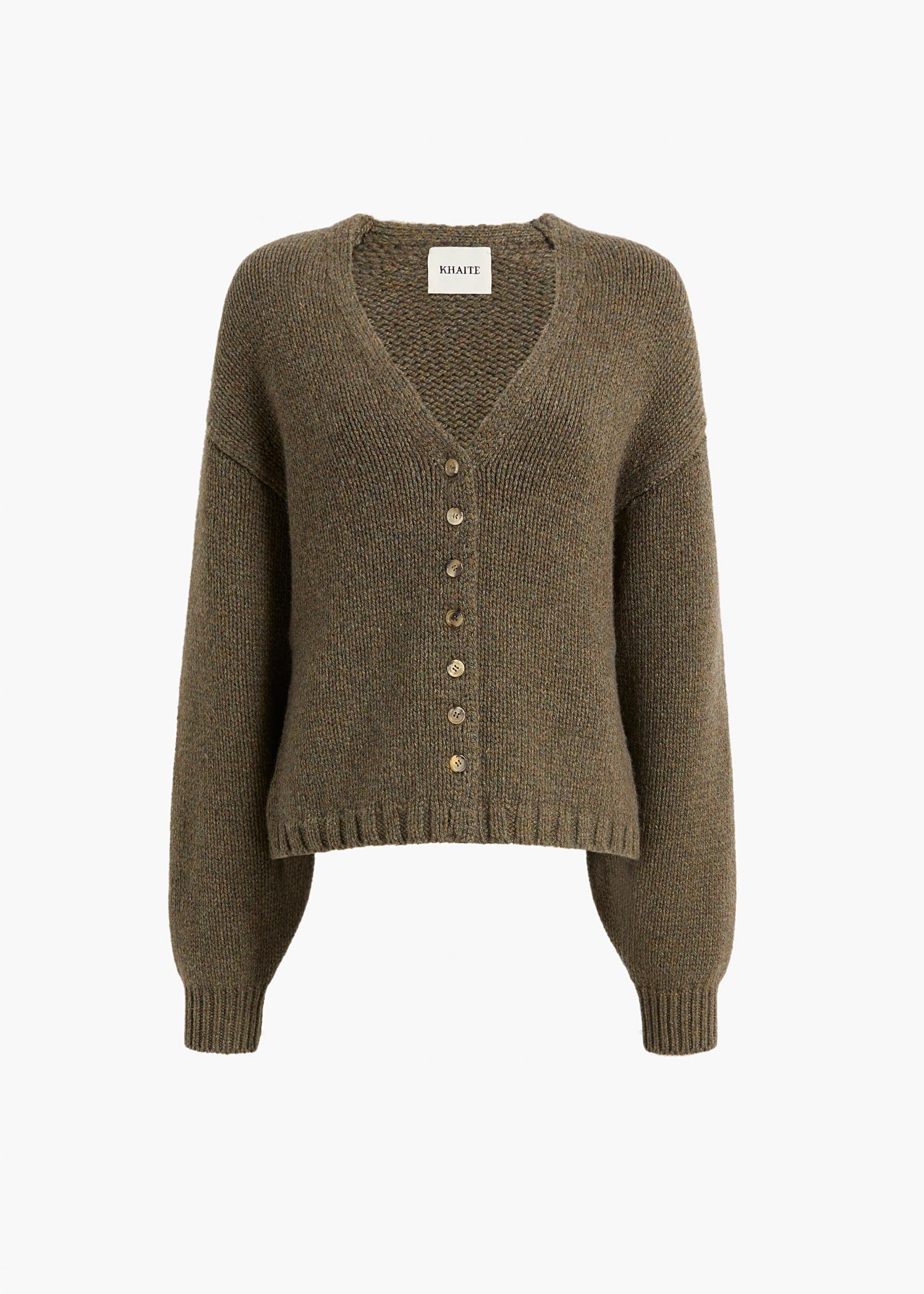 Khaite Axel Cardigan in Artichoke