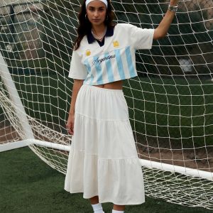 Shop Football Argentina Women's Oversized Cropped Polo