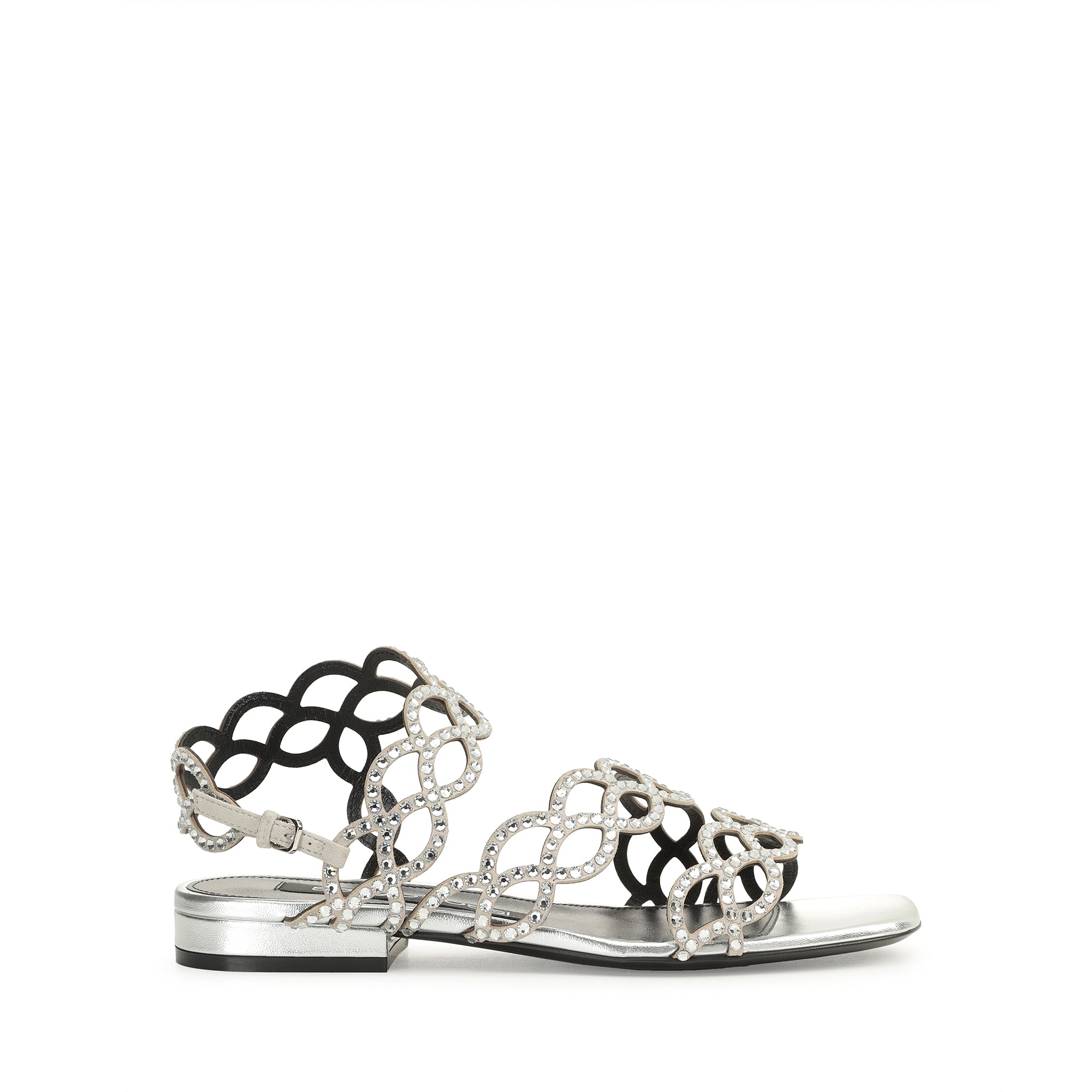 Sergio Rossi Mermaid Sandal - Silver