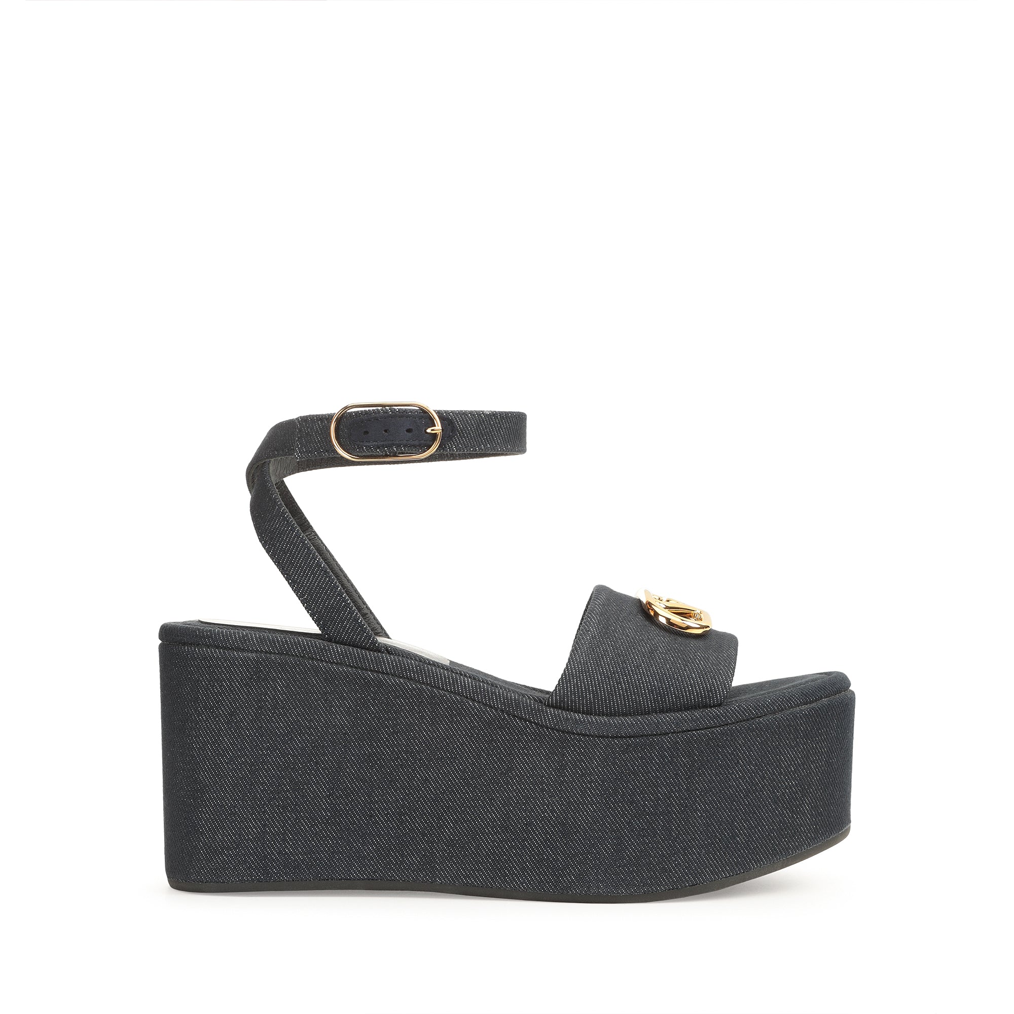 Sergio Rossi Surge Flatform Sandal - Indigo