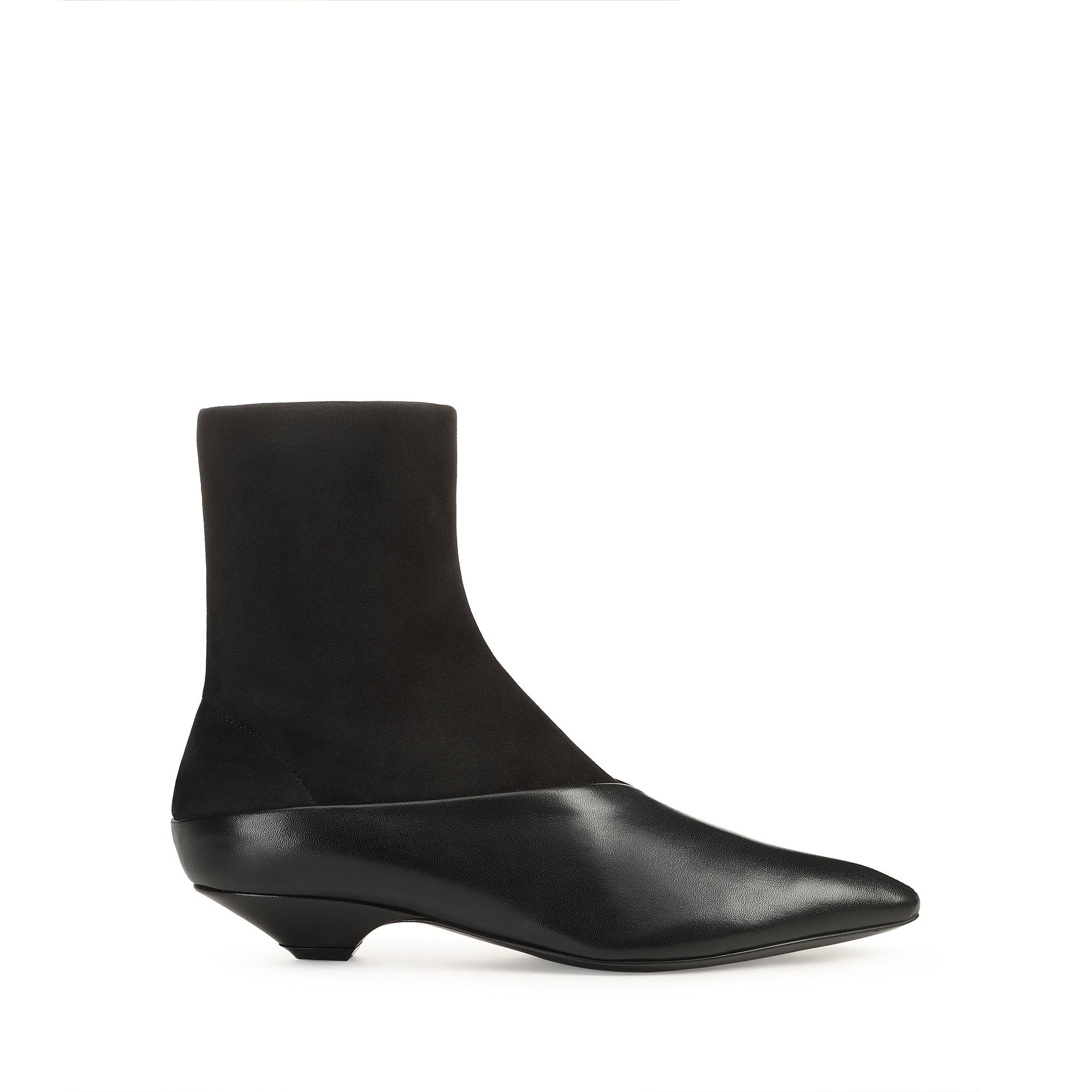 Sergio Rossi Beak Stretch Bootie - Black