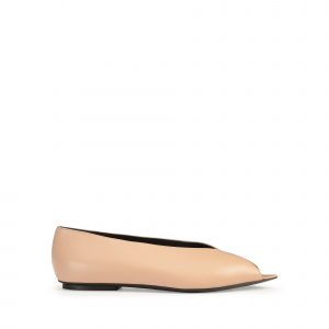 Sergio Rossi Beak Peep Toe Ballerina - Slipper