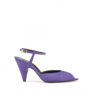 Sergio Rossi Beak Peep Toe Sandal - Violet