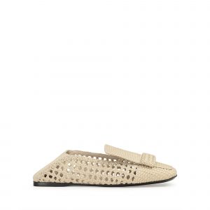 Sergio Rossi sr1 Braid Slipper - Parchment