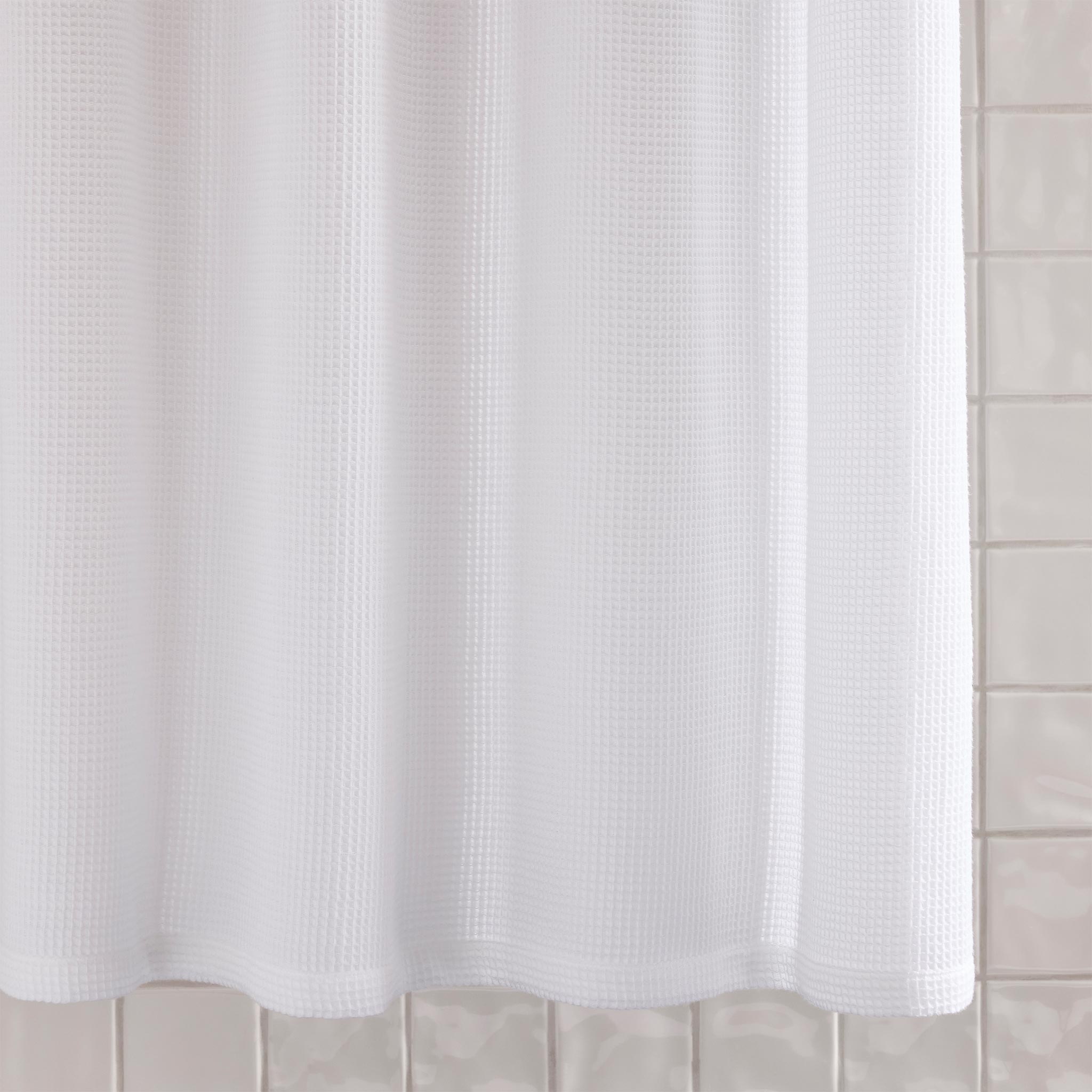 Brooklinen Micro Waffle Shower Curtain