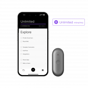 Plaud NotePin S & AI Annual Unlimited Plan