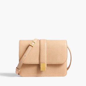 Khaite Blake Crossbody Bag in Desert Sand Lizard