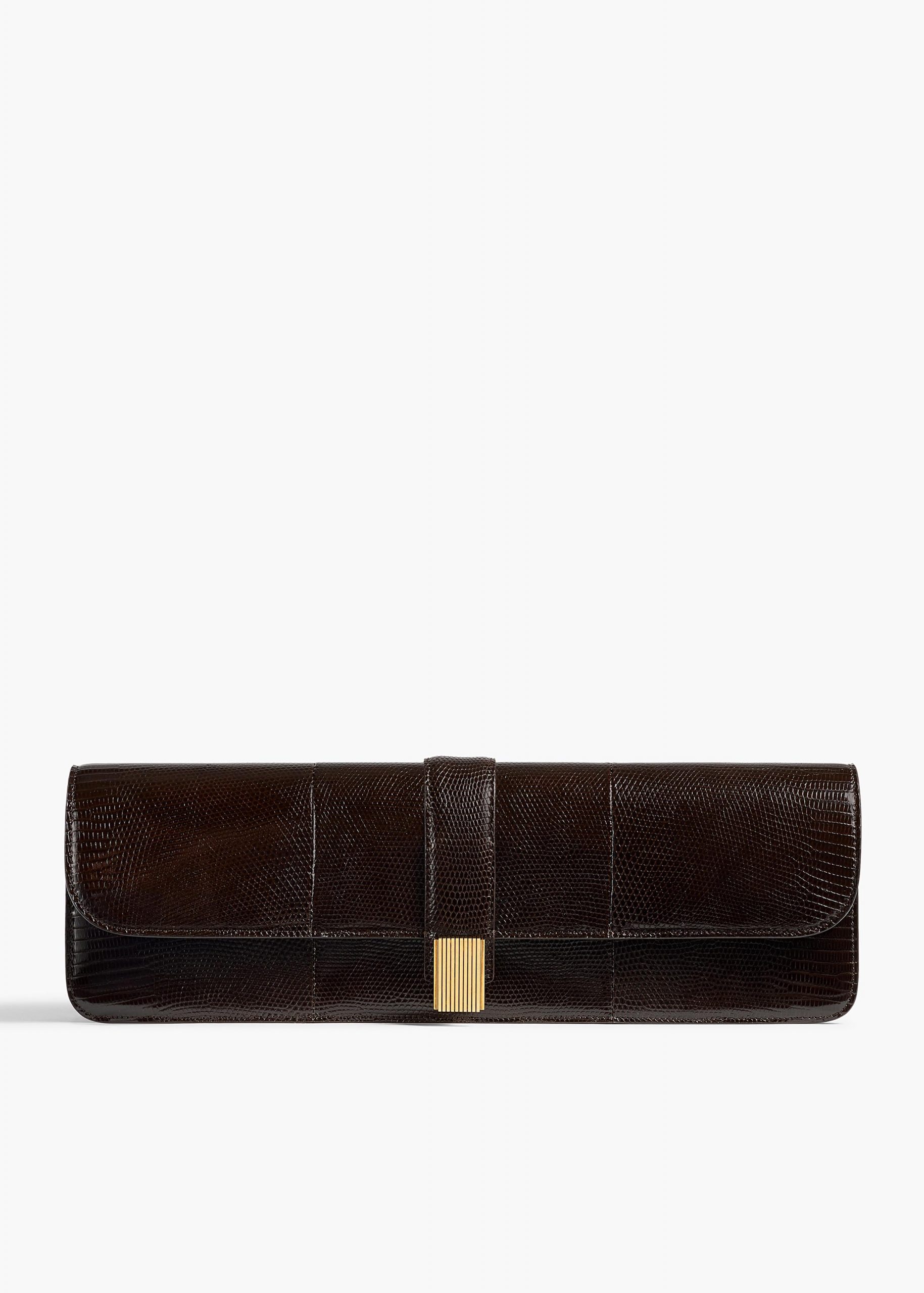 Khaite Blake Long Clutch in Ebano Lizard