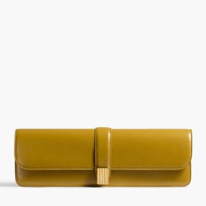 Khaite Blake Long Clutch in Golden Olive