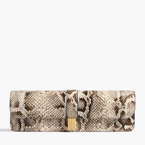 Khaite Blake Long Clutch in Natural Python