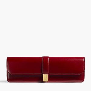 Khaite Blake Long Clutch in Oxblood