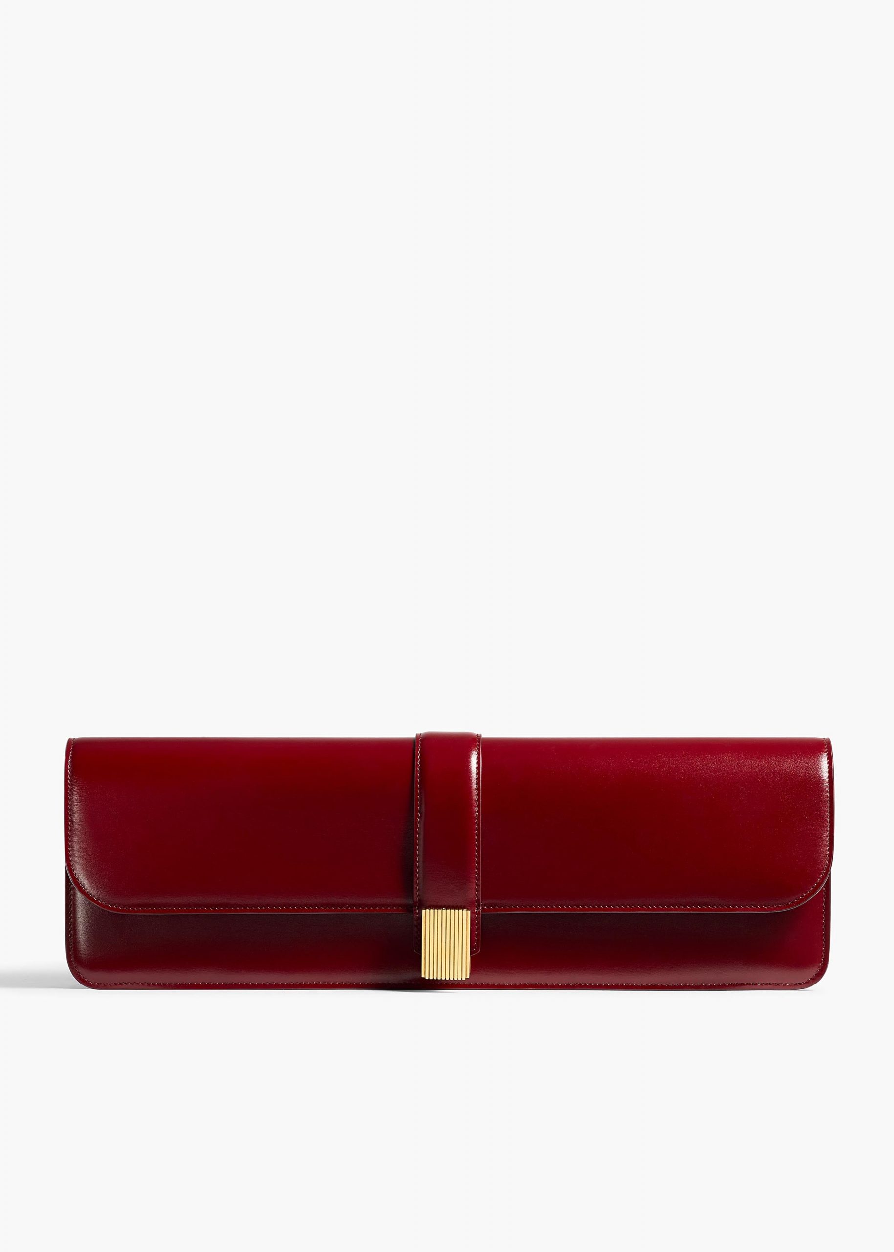 Khaite Blake Long Clutch in Oxblood