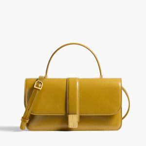 Khaite Blake Top Handle Bag in Golden Olive