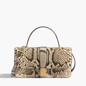 Khaite Blake Top Handle Bag in Natural Python